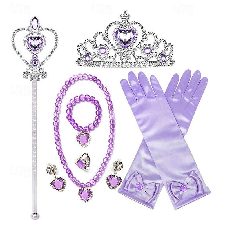 Conjunto de cosplay de acessórios de princesa combinação elsa coroa colar de luva de 2025 por $22.99 –P13