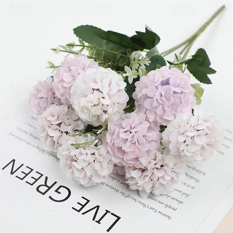 2 pezzi simulati di rosa artificiale palla crisantemo decorazione della casa ornamenti di fiori artificiali oggetti di scena di nozze fiori artificiali del 2025 a $15.99 –P7