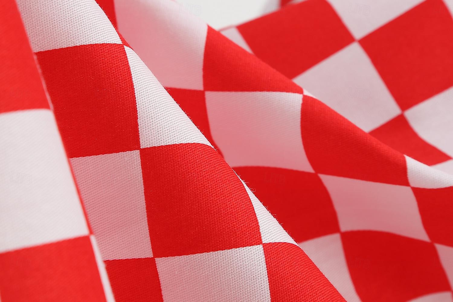 Retro 50. léta Rockabilly Houpací šaty Flare šaty Kostkovaný Dámské předvečer Všech svatých Plesová maškaráda Na den loučení se svobodou nevěsty Dospělí Šaty Šaty pro návrat domů 2025 - $41.99 –P10