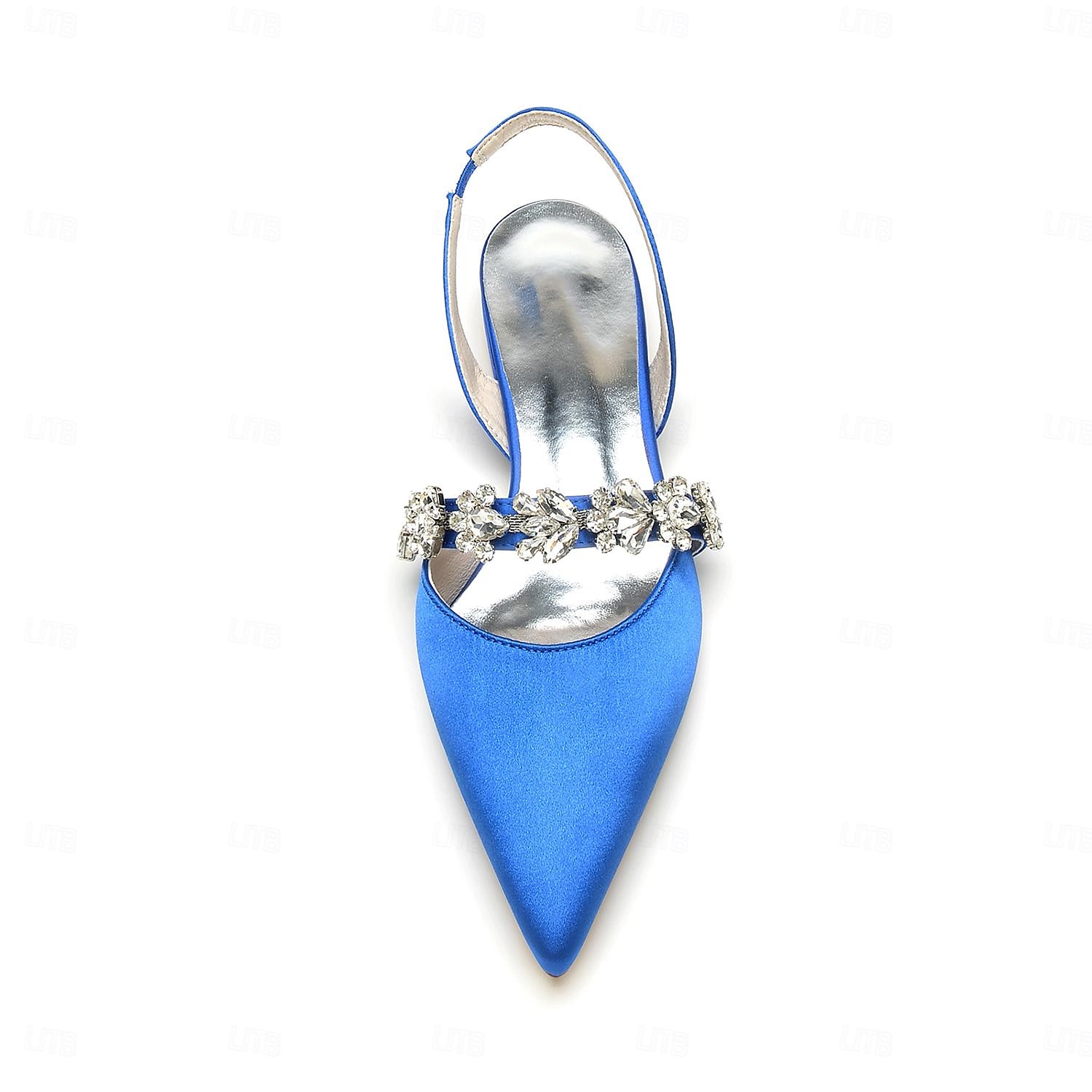 Women's Wedding Shoes Flats Ladies Shoes Valentines Gifts White Shoes Wedding Party Daily Wedding Flats Bridal Shoes Bridesmaid Shoes Rhinestone Flat Heel Pointed Toe Elegant Fashion Luxurious Satin 2025 - $79.99 –P1