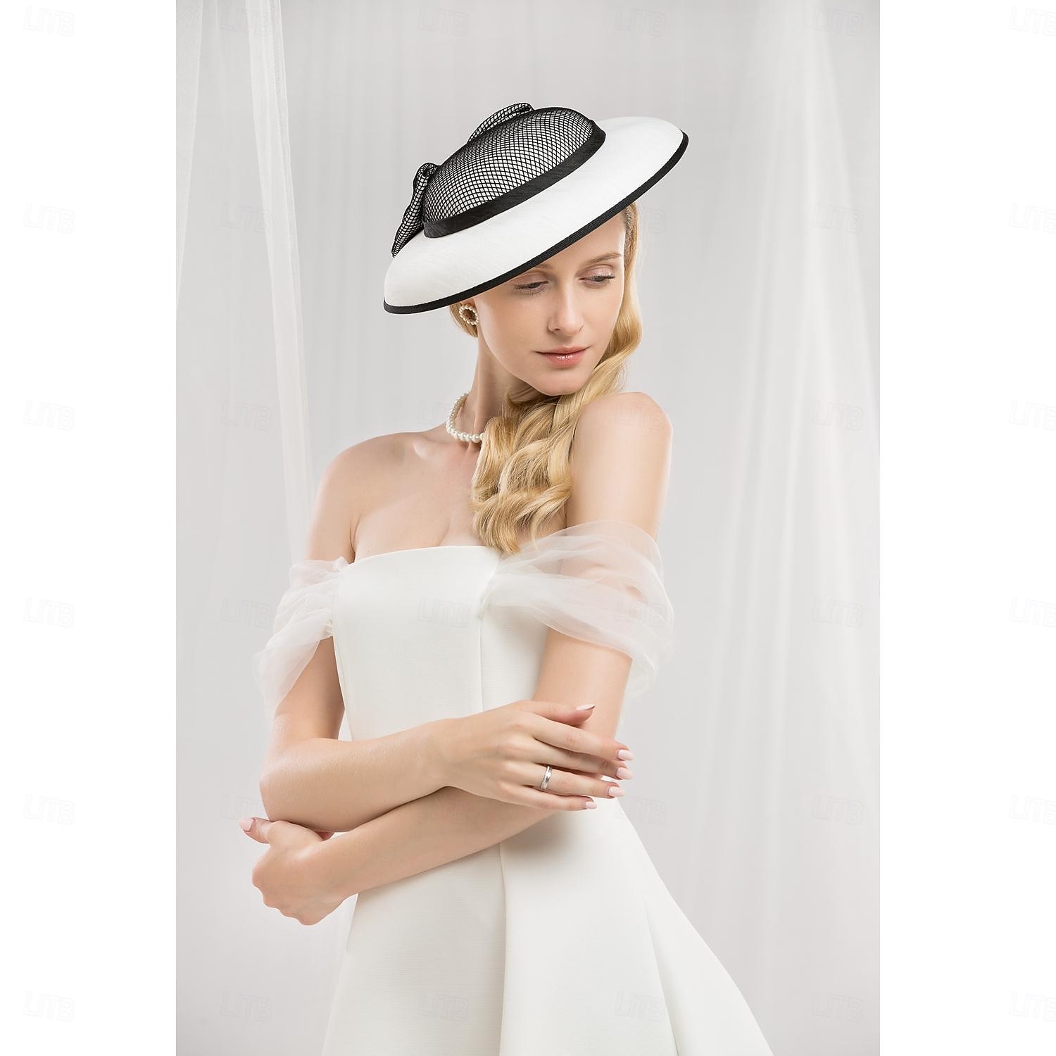 kapelusze nakrycia głowy włókno beret kapelusz słońce kapelusz spodek kapelusz wesele spotkanie przy herbacie eleganckie wesele z kokardką perły nakrycie głowy nakrycia głowy 2025 - $57.99 –P4