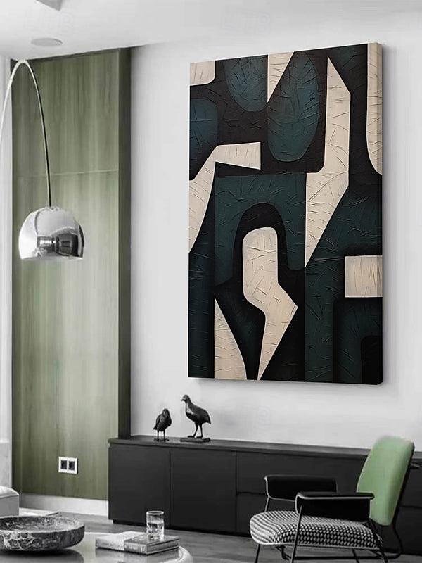 Beiges Wabi-Sabi-Ölgemälde, handgefertigte Wandkunst, schwarzes beiges abstraktes Gemälde, großes schwarzes, minimalistisches Ölgemälde, Wandkunst, beige strukturiertes Leinwandgemälde, neutrale 2025 - $116.99 –P5