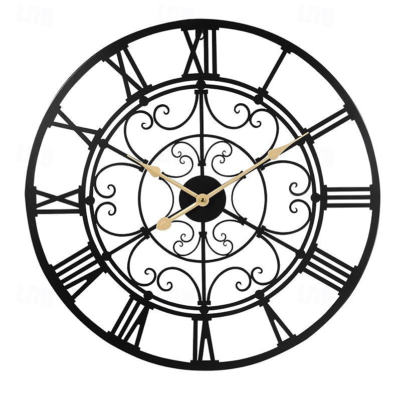 pyöreä ontto seinäkello luova hiljainen ei-nakittava seinäkello paristokäyttöinen metallinen koristekello olohuoneeseen makuuhuone keittiö toimisto 60 cm 2026 - $129.99 –P7