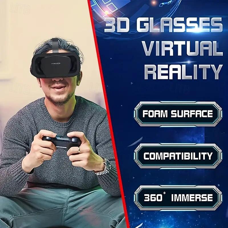 3D VR Headset Smart Virtual Reality Glasses VR Helmet For IPhone/Android Smartphones Phone Lenses With Controllers Binoculars 2025 - $25.99 –P2