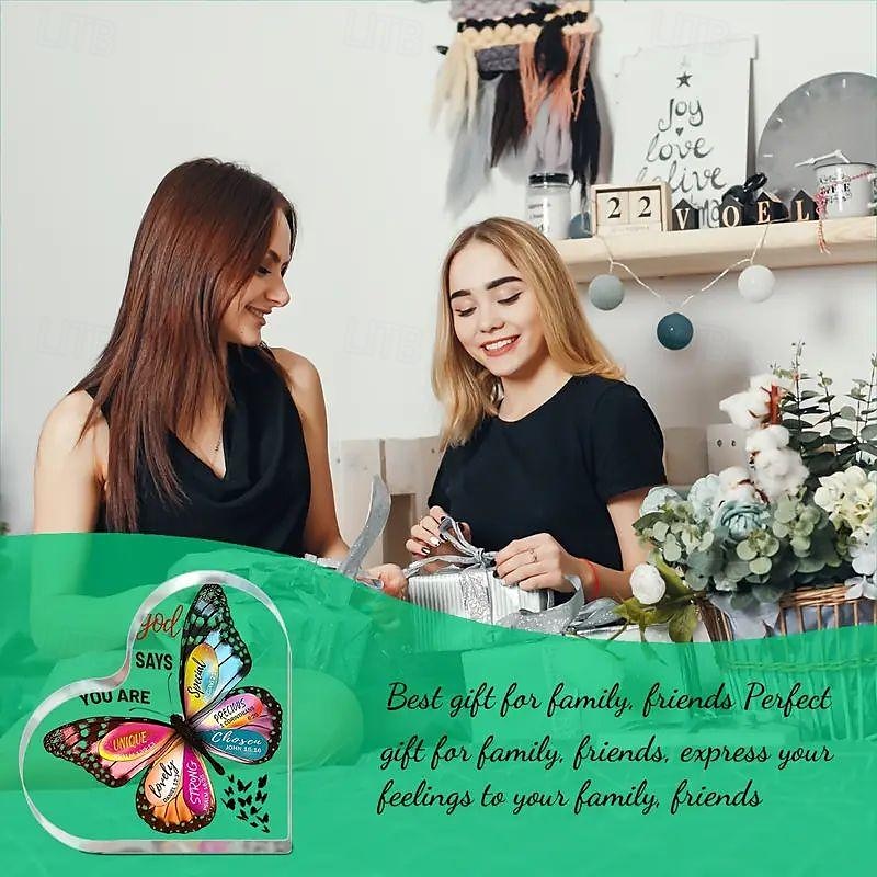 Christian Gifts For Women Faith Inspirational Gifts Acrylic Religious Desk Decor Bible Verse Gift Butterfly Scripture Gifts Motivational Gifts Halloween Gifts Art Craft Ornament Gift 2025 - $12.49 –P4