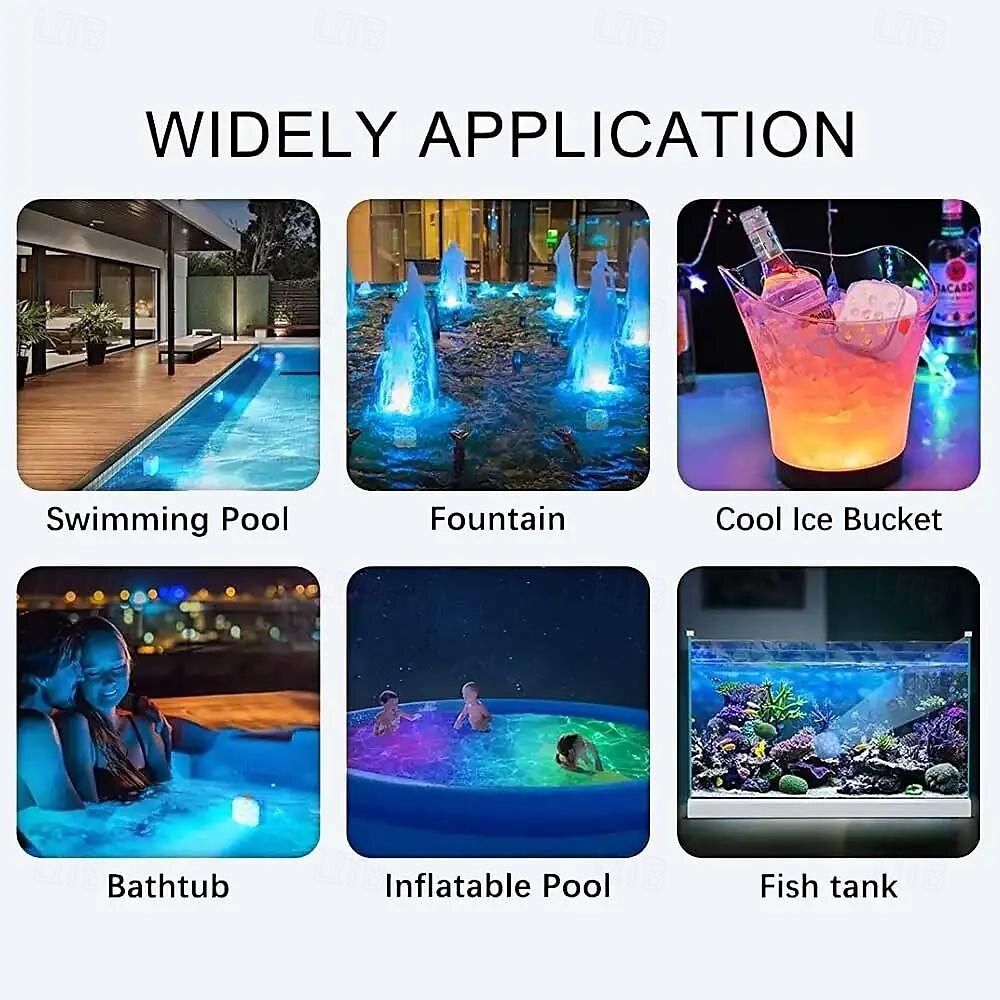 2pcs Rechargeable Submersible Pool LED Light with Remote Control, LED Underwater Light Multicolor LED Diving Pool Light USB Timer Color Changing Aquarium Fish Tank Night Light 2025 - $66.99 –P9