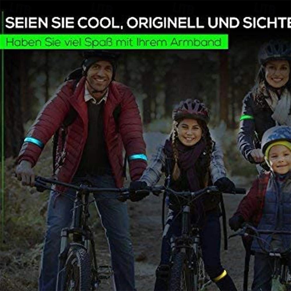 Luminous Arm Straps for Night Run USB Charging LED Luminous Night Running Armband Bracelet Outdoor Sports Reflective Safety Belt Bicycle Cycling Glowing Wristband 1PC 2026 - $15.99 –P6