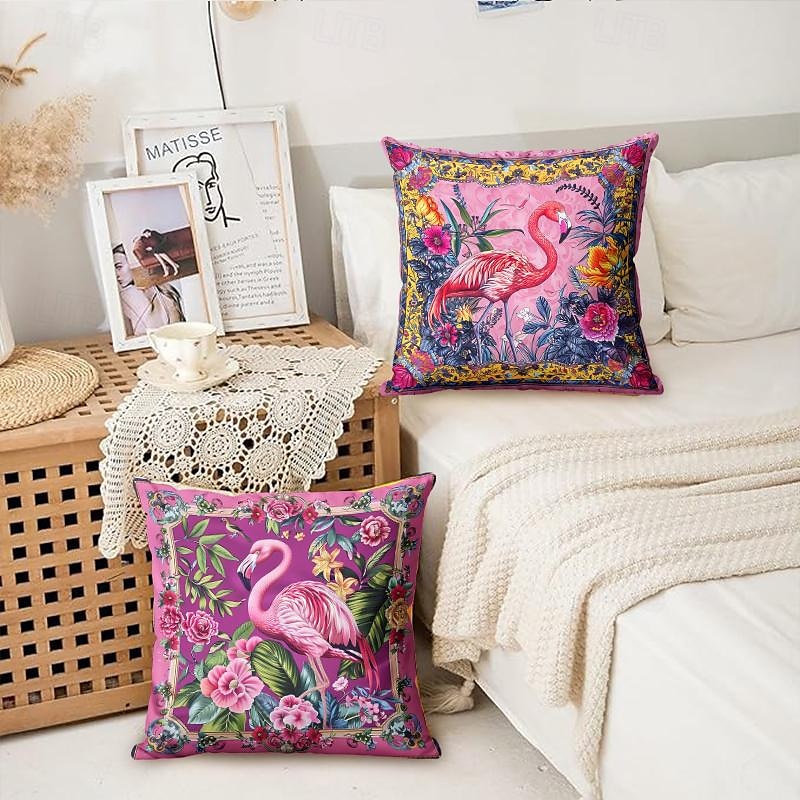 Flamingo Leopard and Toucan Pattern 1PC Throw Pillow Covers Multiple Size Coastal Outdoor Decorative Pillows Soft Velvet Cushion Cases for Couch Sofa Bed Home Decor 2025 - $13.99 –P8