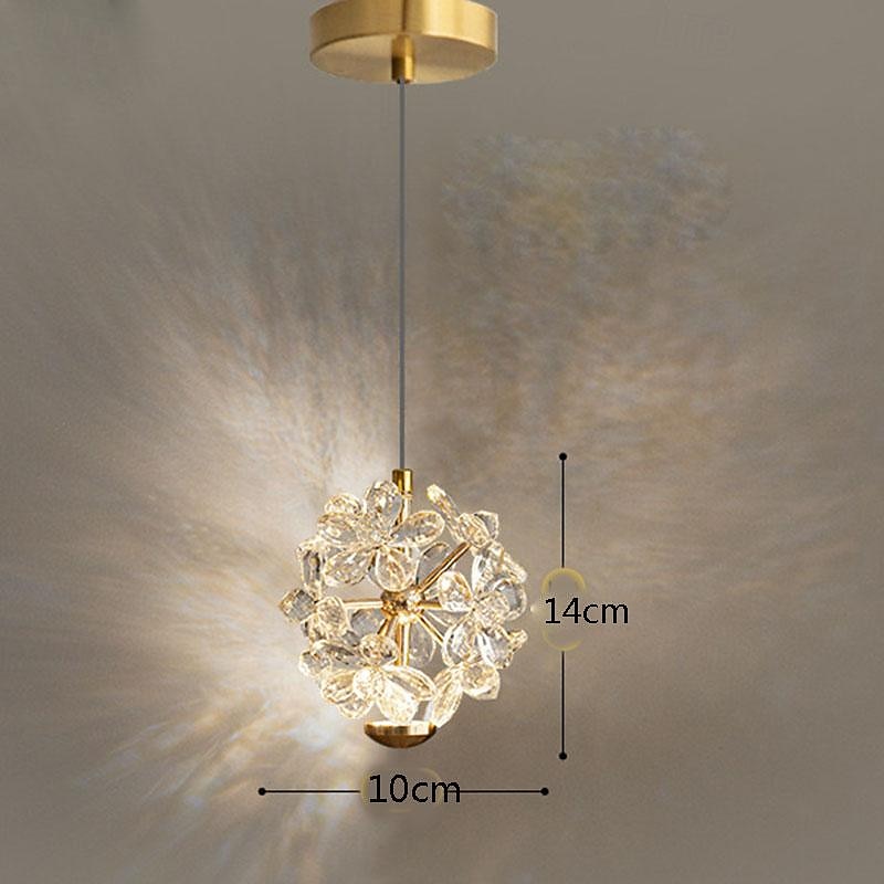 LED Pendant Light Hanging Lamp Simple Cafe Restaurant Bar Pendant Light E27 Light Source Metal Crystal Art Droplight Flashlight Ceiling Light 110-240V 2025 - $160.99 –P6