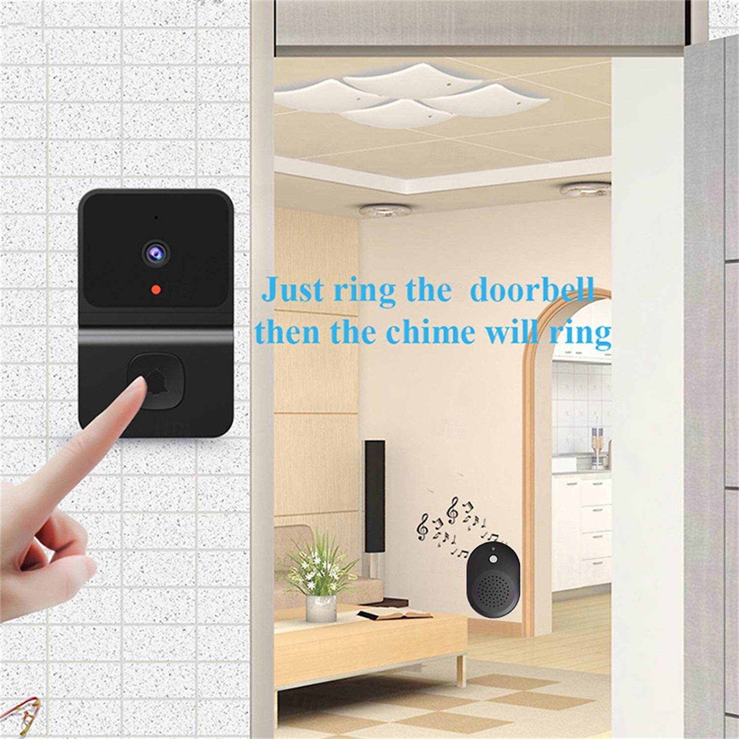 1 stuks slimme visuele deurbel draadloze wifi huishouden laag stroomverbruik lange stand-by app afstandsbediening intercom (ingebouwde batterij) 2025 - $35.99 –P4