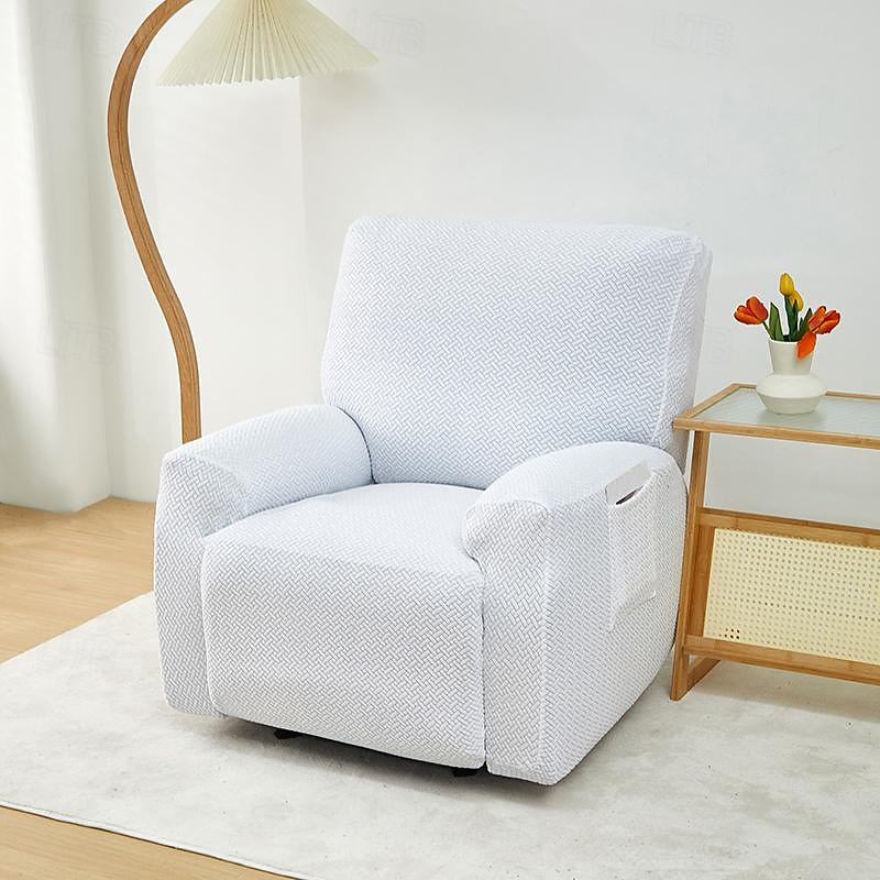 jacquard fåtölj överdrag överdrag lazyboy överdrag soffstolsöverdrag 4-delade set, halkfri vilstol med förvaringsfickor möbelskydd för vardagsrum 2025 - $57.99 –P2