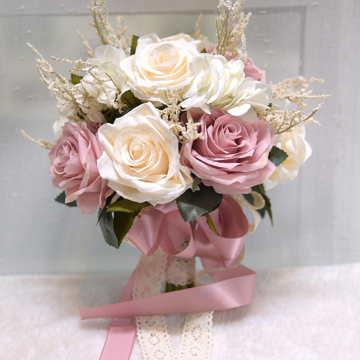 Ange éternel 958, tissu en soie rétro frais pour l'extérieur, fleurs à main, fournitures de mariage pour les mariés de 2025 ? $46.99 –P3