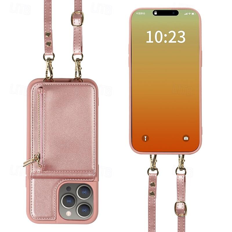 телефон Кейс для Назначение айфон 16 iPhone 15 Pro Max iPhone 14 13 12 11 Pro Max X XR XS 8 7 Plus Кошелек для карт Молния с ремешком с ремешком на запястье Ретро ТПУ Кожа PU 2025 - $33.99 –P3