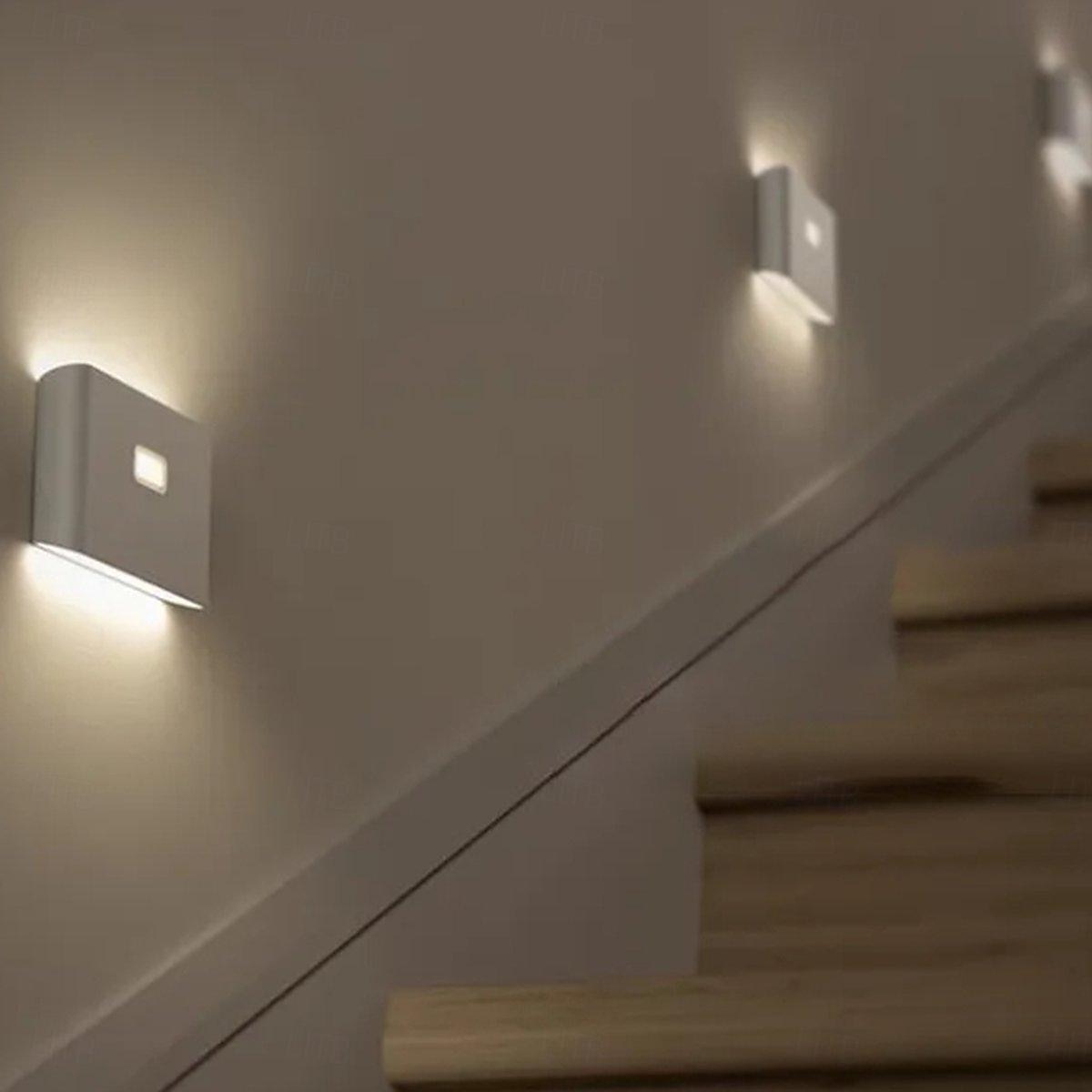 תאורת לילה led חיישן תנועה, USB נטענת אלחוטית תאורת לילה אלחוטית ארונות מטבח מסדרון אורות צעדי לילה לחדר אמבטיה, מסדרון, חדר שינה, חדר ילדים, מטבח ומדרגות 1/2/3 יחידות 2025 - $18.99 –P2