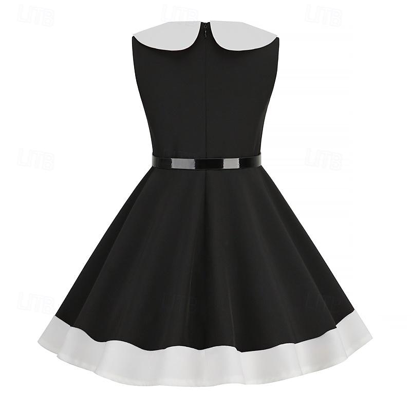 1950 Rochie de Cocktail Purtare Zilnică Rochii Rochie Flare Mată Costume de fancy Fete Crăciun Halloween Carnaval Evenimente / Petrecere Petrecere cu cocktail Bal Pentru copii Rochie Rochii de acasă 2025 - $29.99 –P14