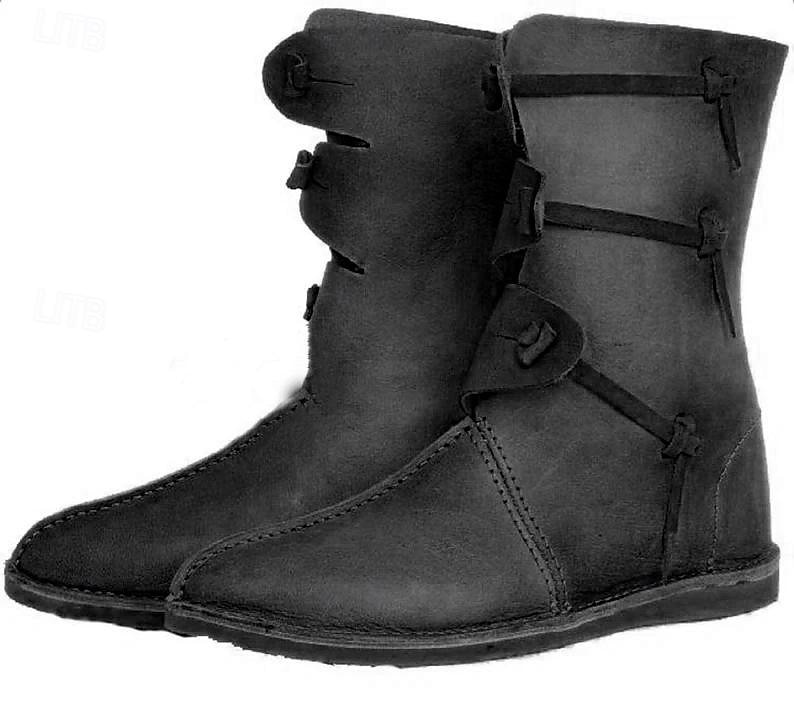 scarpe rinascimentali medievali vintage retrò stivali jazz piatti pirata cavaliere ritter uomo unisex halloween evento/festa in maschera scarpe fantasia stivali medievali del 2025 a $47.99 –P4