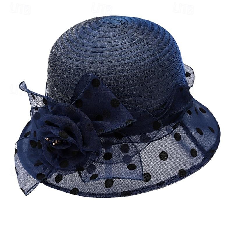 Elegáns Retró Rockabilly Halászsapka Elragadó ember Szalma napkalap Pöttyös Pöttyös Jelmez Női Tengerpart Parti Alkalmi / Napi Felnőttek Kalap 2026 - $20.99 –P1