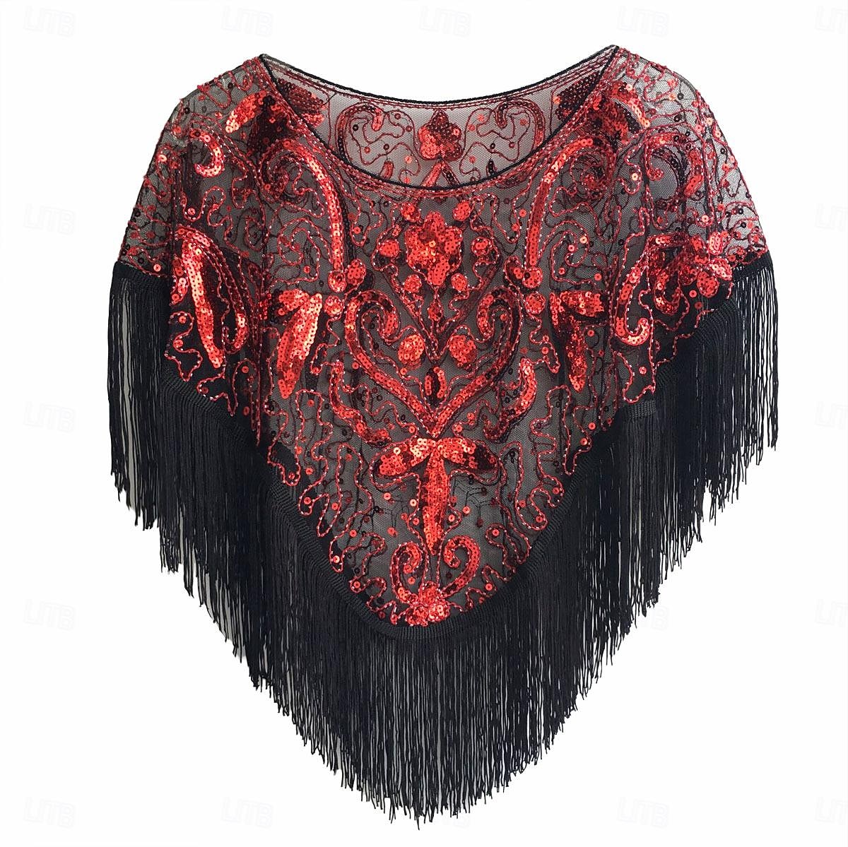 Retro / vintage Urlați 20 de ani Anii 1920 Costum de petrecere Șaluri Gatsby Charleston Invitat la nuntă Paiete Franjuri Costume de fancy Pentru femei Crăciun Carnaval An Nou Nuntă Invitat la nunta 2025 - $17.99 –P6