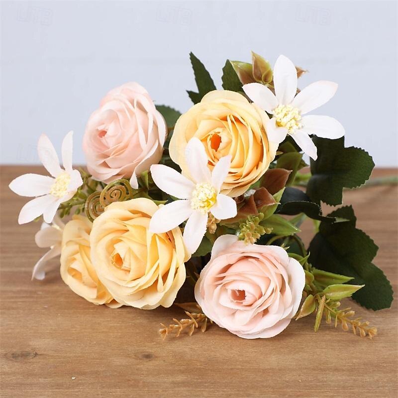 2 pezzi simulati di rosa artificiale palla crisantemo decorazione della casa ornamenti di fiori artificiali oggetti di scena di nozze fiori artificiali del 2025 a $15.99 –P18