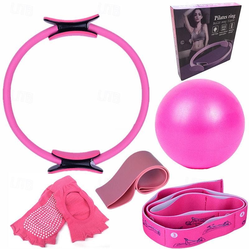 pilates kör hat részes jóga labda latex rugalmas gyűrű jóga zokni pozíció öv fitness szett hat részes készlet 2025 - $73.99 –P4