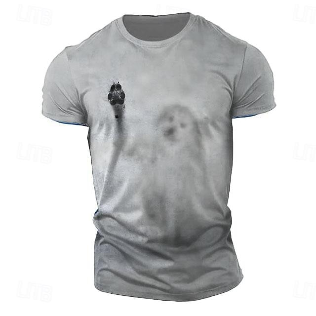 Men's Graphic Reflection T shirt Short Sleeve T shirt 3D Print Crew Neck Shirt Retro Vintage Casual Street Style Sports Outdoor Holiday Going out Light Grey Dark Gray Spring & Summer Clothing Apparel 2025 - $17.99 –P5