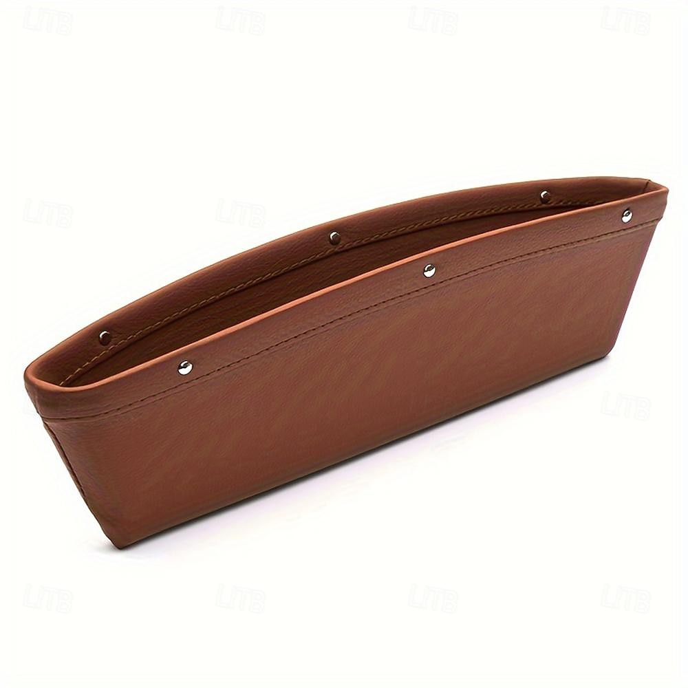 Organizador de espaço para assento de carro, caixa de armazenamento de couro pu à prova d'água para carro, bolso lateral de couro de ajuste universal para carteira móvel, moedas e acessórios de de 2026 por $8.99 –P10