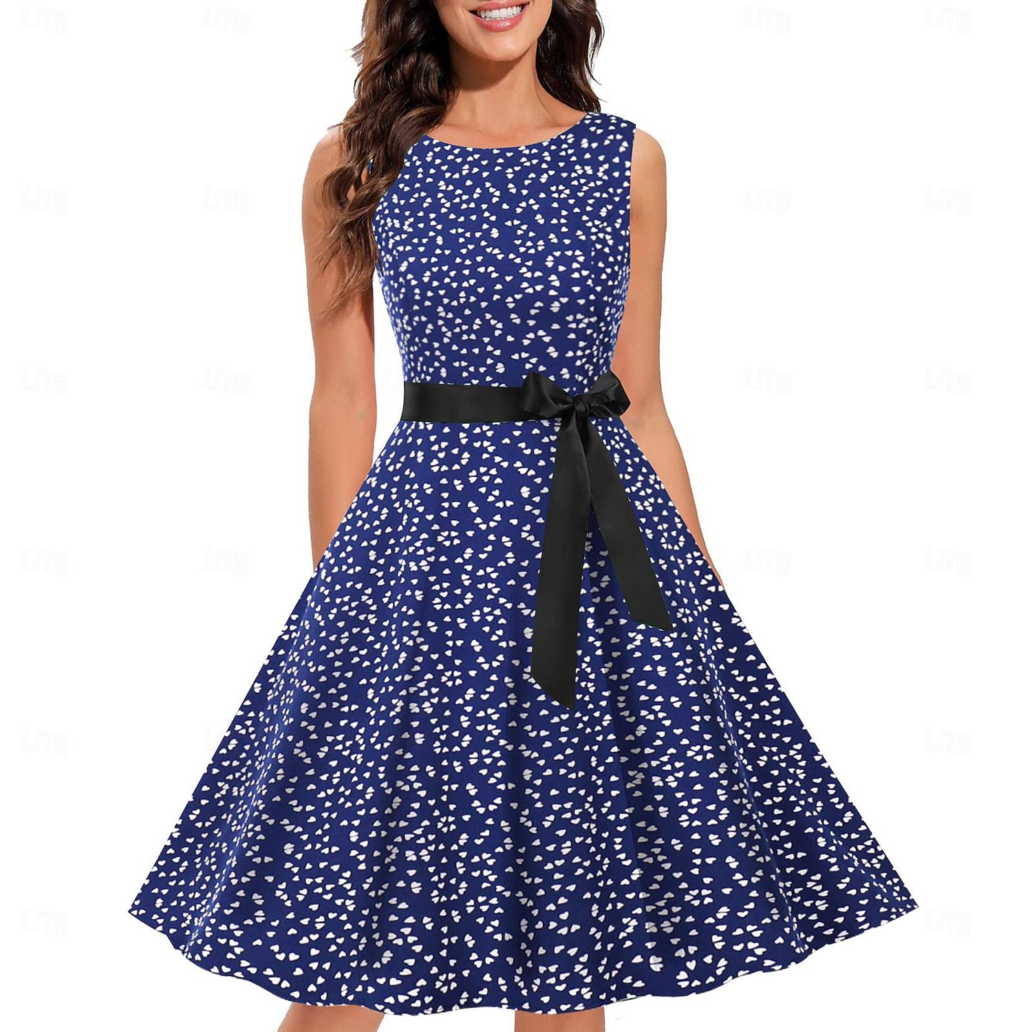 Retro Vintage Anos 50 Vestido Coquetel Vestidos Festa a Fantasia Um vestido de linha Floral Fantasia Mulheres Baile de Máscaras Festa / Eventos Festa de Solteira Adulto Vestido Vestidos de baile de 2026 por $26.99 –P19