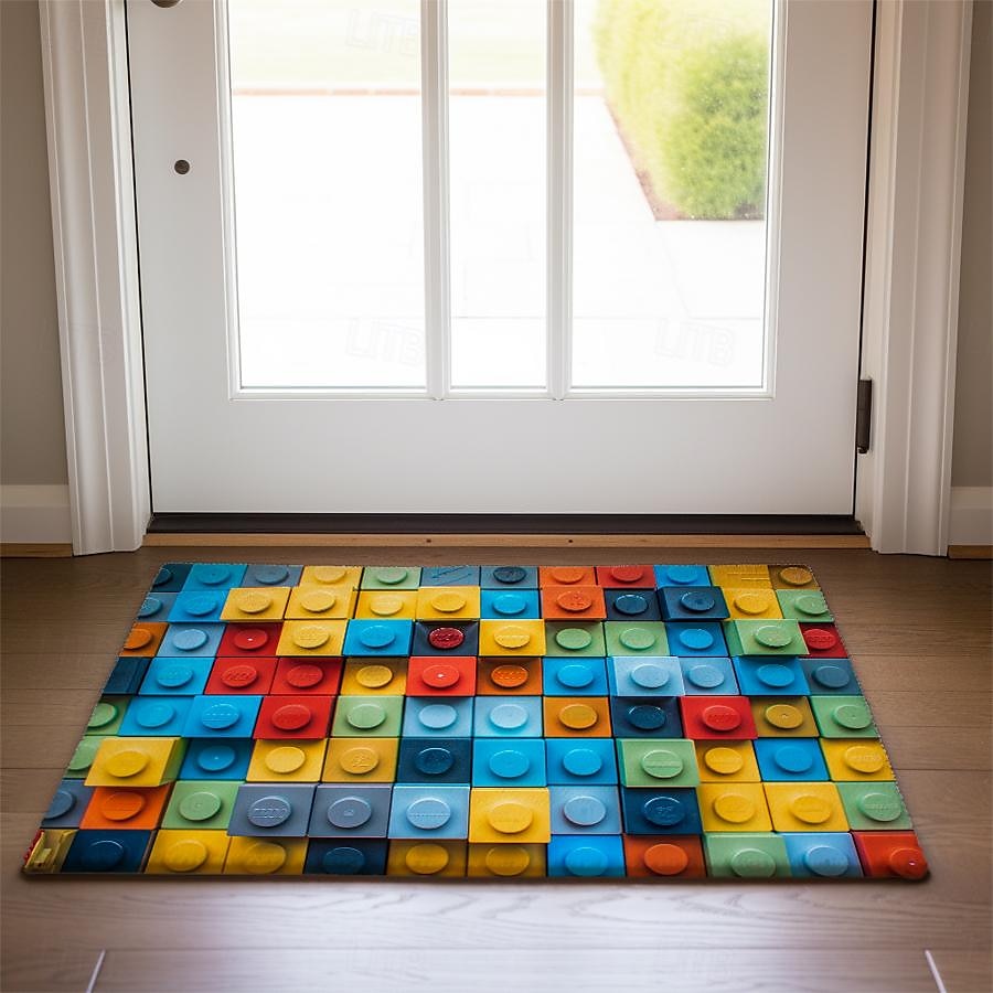 Rainbow Bricks Doormat Floor Mats Washable Rugs Kitchen Mat Non-Slip Oil Proof Rug Indoor Outdoor Mat Bedroom Decor Bathroom Mat Entrance Rug 2025 - $16.99 –P12
