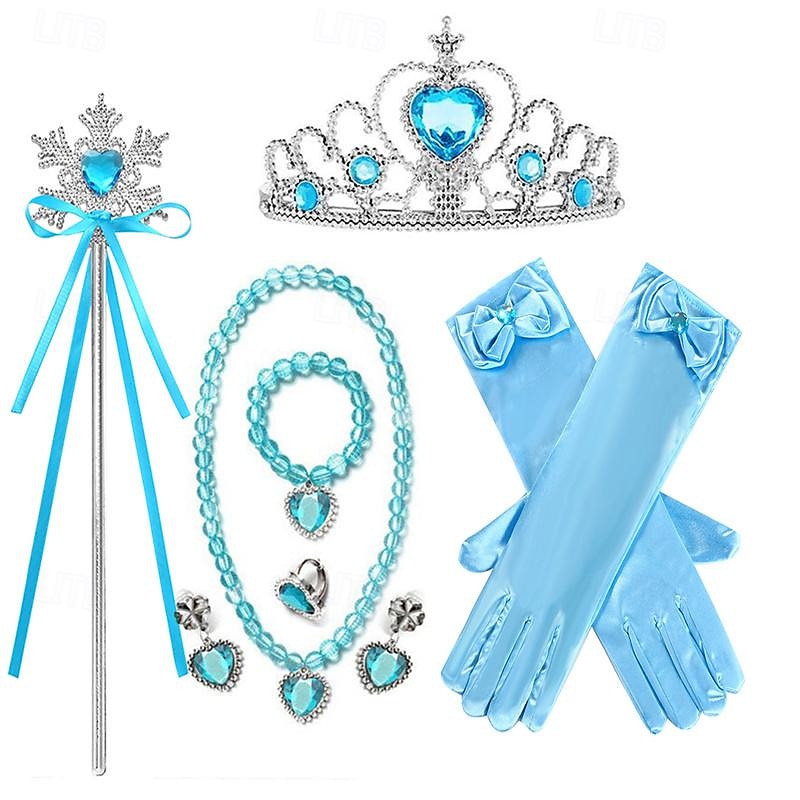 Conjunto de cosplay de acessórios de princesa combinação elsa coroa colar de luva de 2025 por $22.99 –P17