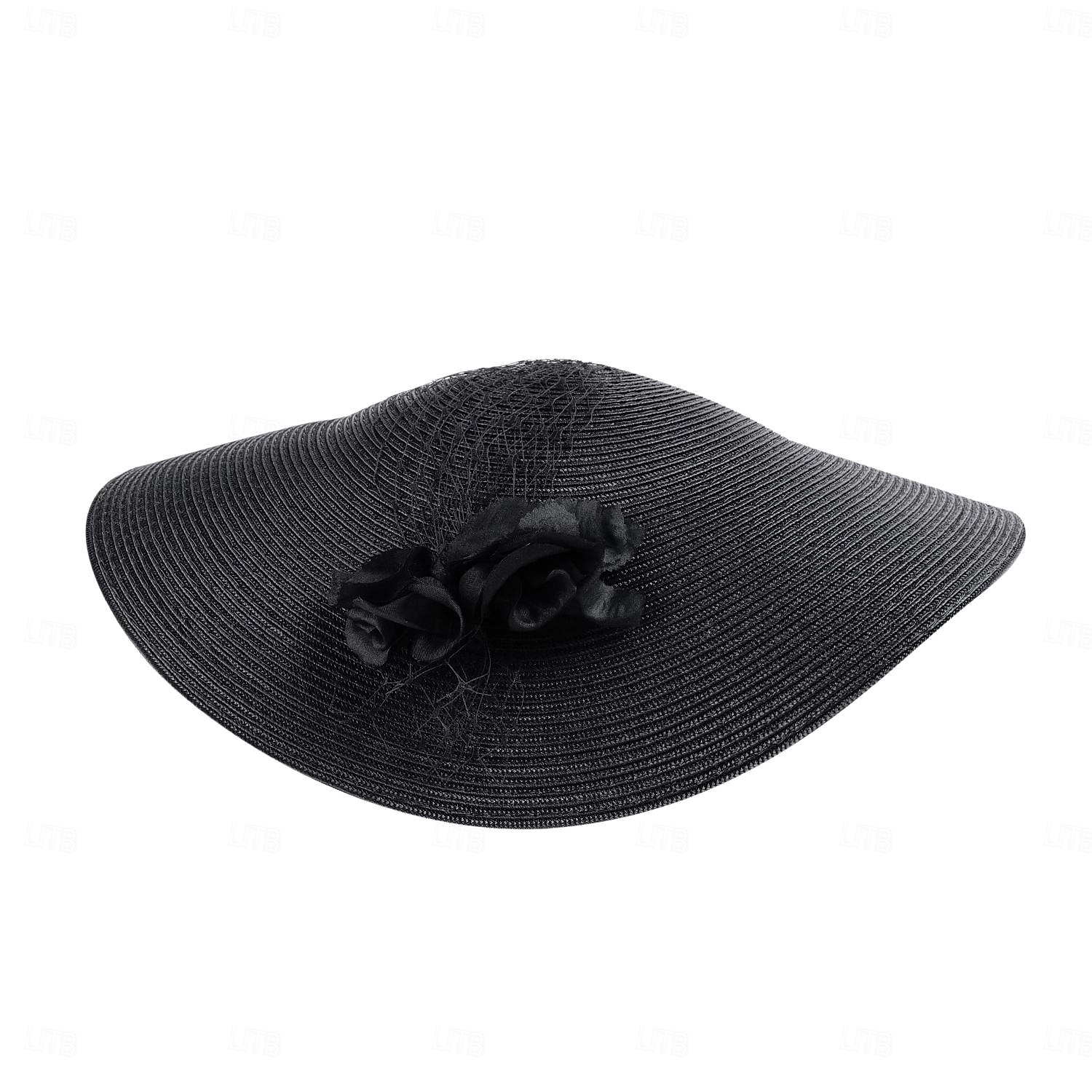 Headbands Hats Fiber Bowler / Cloche Hat Straw Hat Sun Hat Wedding Tea Party Elegant Wedding With Pearls Tulle Headpiece Headwear 2026 - $57.99 –P14
