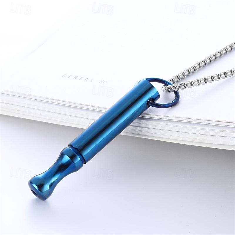 Halskette mit dem Rauchen aufhören, Halskette mit Angstpfeife, Halskette mit Atmung, Halskette mit dem Rauchen aufhören, Stressabbau, achtsame Halskette, Meditationskette 2025 - $14.99 –P12