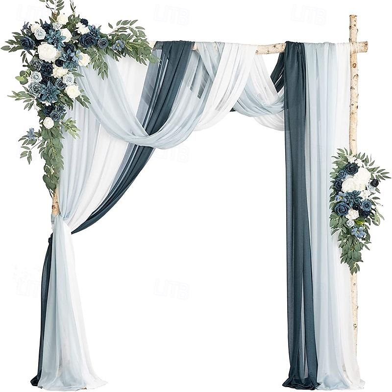 Hochzeitsbogen-Blumensimulationsblumen-Set mit fünf künstlichen Plaketten, Blumendekoration, Blumenarrangement 2025 - $136.49 –P16
