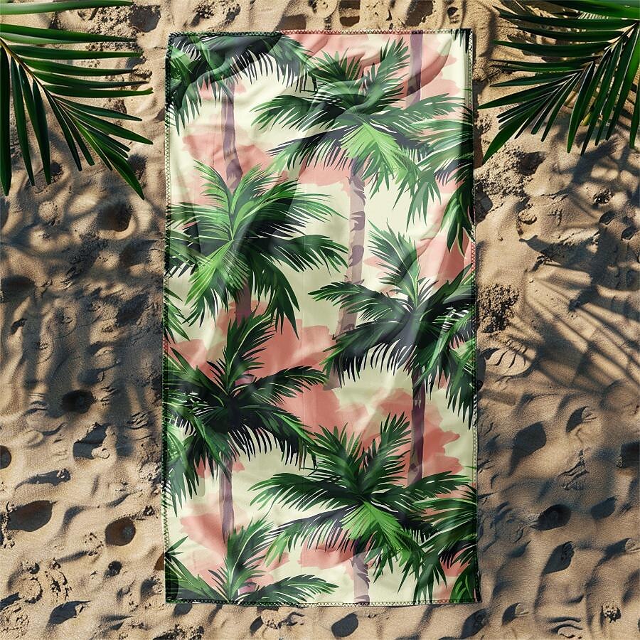 homokálló strandtörölköző puha huzatú takaró trópusi mopsz nagy 3d mintás mintás törölköző fürdőlepedő strandlepedő takaró klasszikus 100% mikroszálas kényelmes takarók 2025 - $10.99 –P7