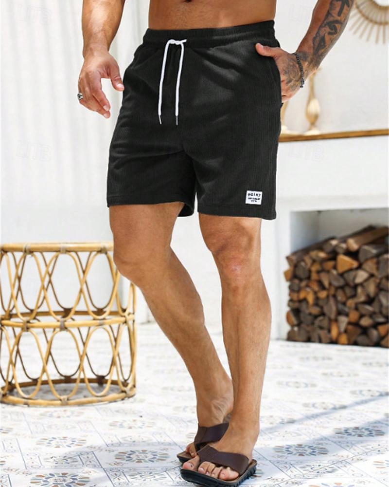 Hombre Pantalón corto Pantalones cortos casuales Pantalones cortos de pana Bolsillo Correa Cintura elástica Plano Comodidad Corto Festivos Playa Fin de semana Moda Casual Negro Amarillo Microelástico 2026 - $16.49 –P5