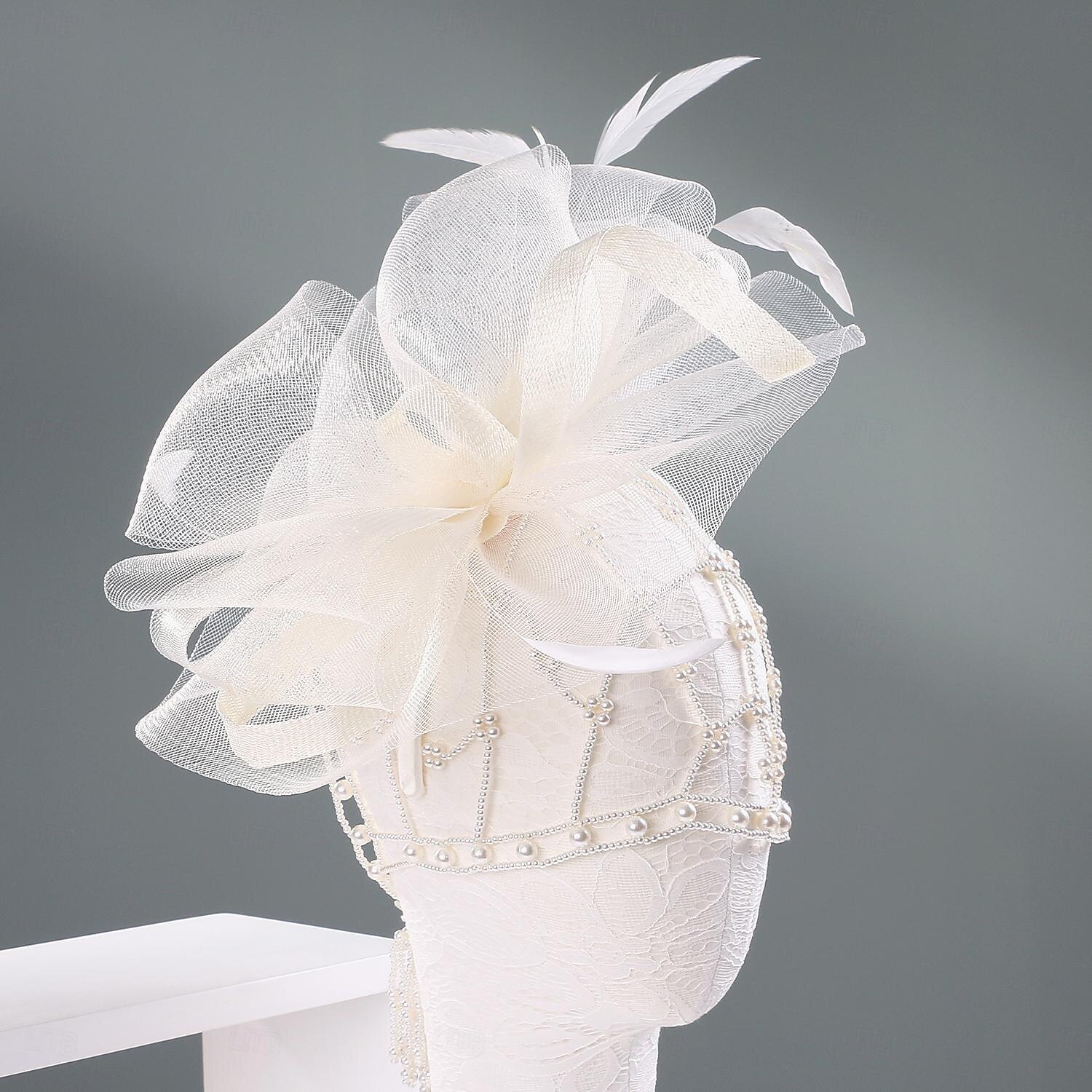 fasce cappelli copricapo tulle organza cappello floscio cappello da sole piattino cappello da sposa tea party matrimonio elegante con bowknot copricapo copricapo del 2025 a $42.99 –P15