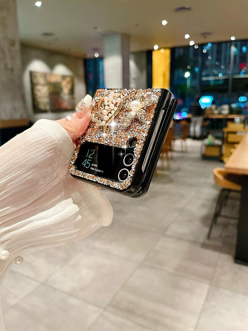 τηλέφωνο tok Για Samsung Galaxy Z Flip 7 Z Flip 6 Z Flip 5 Z Flip 4 Z Flip 3 για γυναίκες κορίτσι Bling Glitter Shiny Ανθεκτική σε πτώσεις Καρδιά TPU 2025 - GBP £12.72 –P6