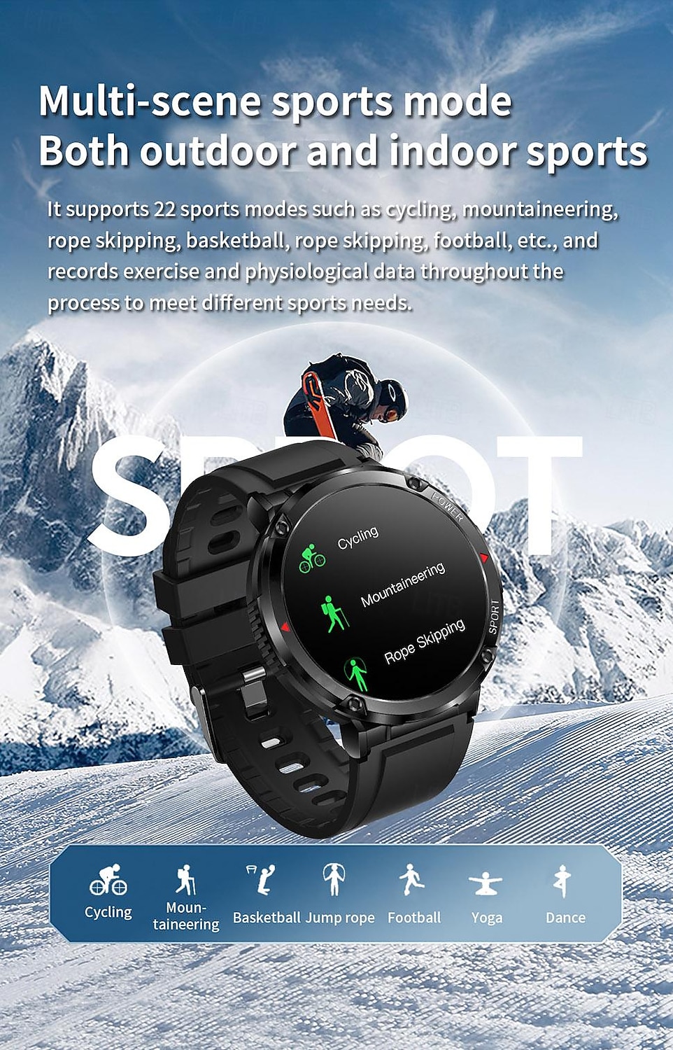 iMosi T30 Smart Watch 1.6 inch Smartwatch Fitness Running Watch Bluetooth Pedometer Call Reminder Sleep Tracker Compatible with Android iOS Unisex Long Standby Hands-Free Calls Waterproof IP68 52mm 2026 - $72.99 –P7