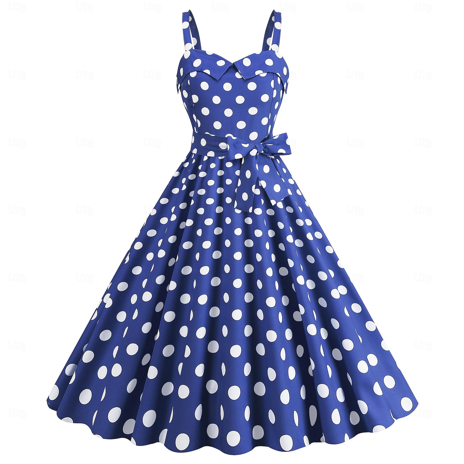Retrò Vintage Anni 1950 Rockabilly Vestito Abito Swing Pois Per donna Carnevale Mascherata Abbigliamento quotidiano Adulti Vestito Abiti per il ritorno del 2025 a $24.99 –P7