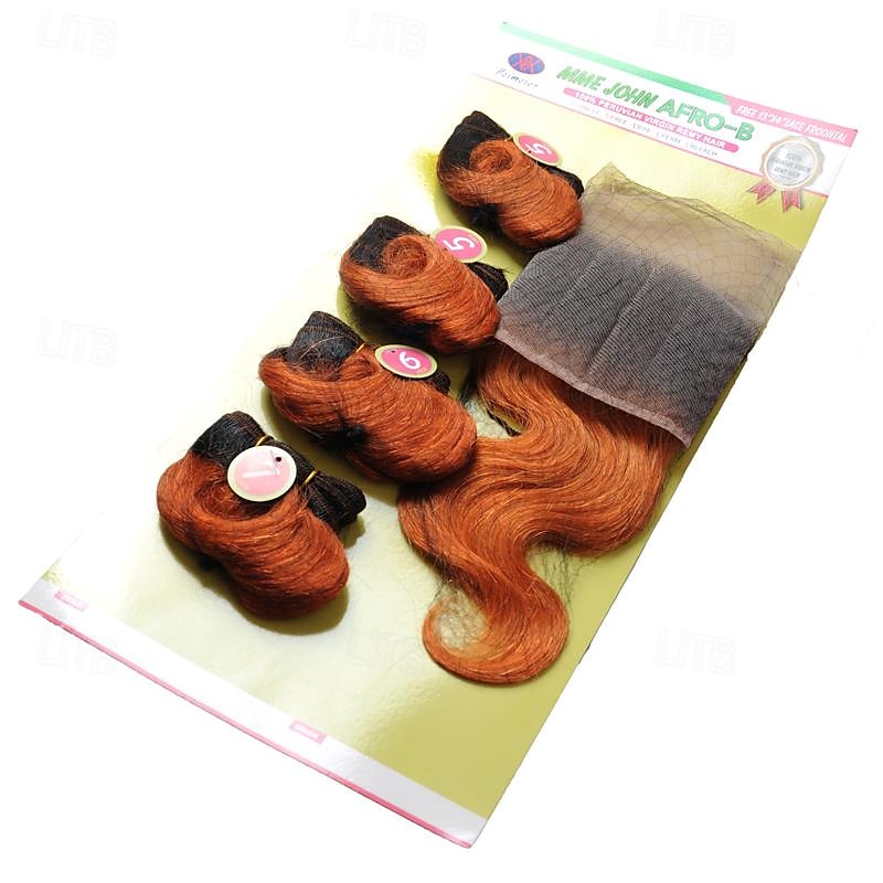 țesătură păr bătătură afro-b 13*4 dantelă frontală păr uman păr virgin 4 pachete/pachet corp ondulat blond negru maro extensii de păr 2025 - $66.99 –P8