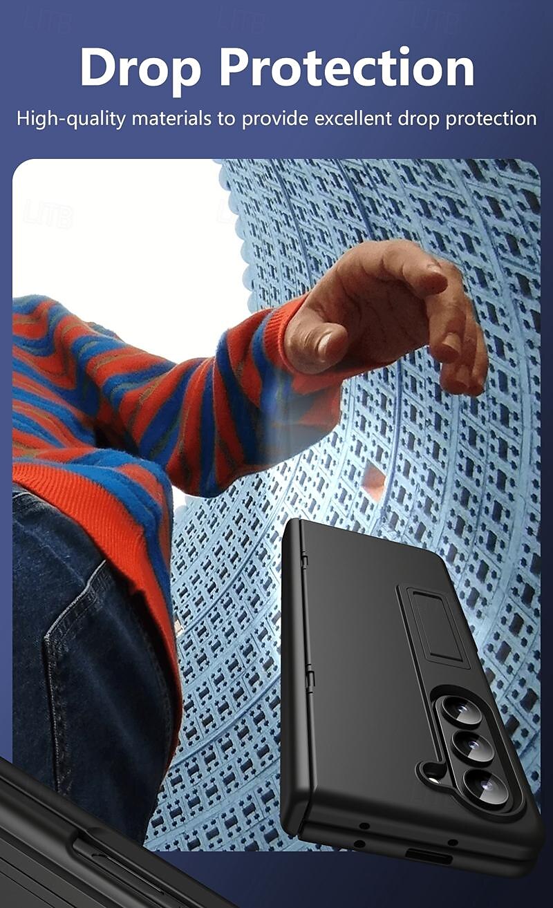 телефон Кейс для Назначение SSamsung Galaxy Z-сгиб 6 Z Fold 5 Z Fold 4 Z Fold 3 Кейс на заднюю панель со стендом и протектор экрана Полная защита тела броня ПК 2025 - $27.99 –P5