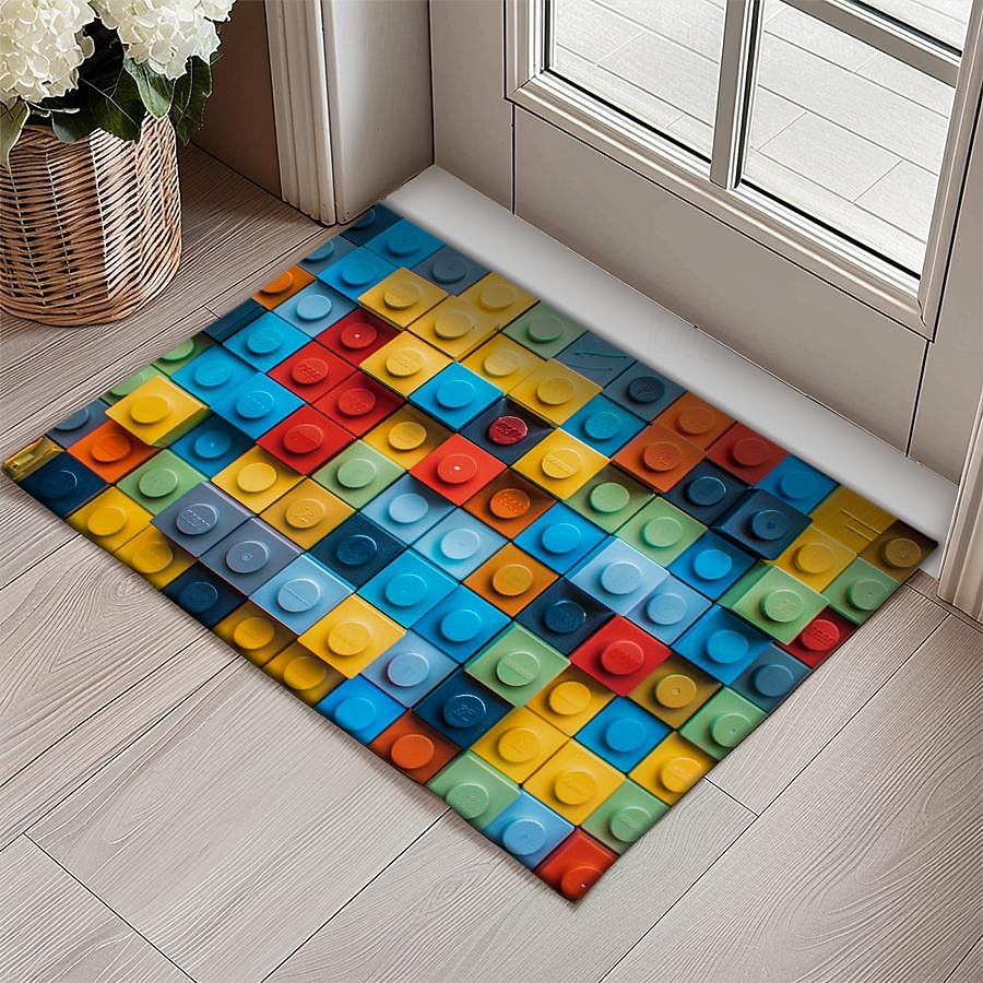 Rainbow Bricks Doormat Floor Mats Washable Rugs Kitchen Mat Non-Slip Oil Proof Rug Indoor Outdoor Mat Bedroom Decor Bathroom Mat Entrance Rug 2025 - $16.99 –P11