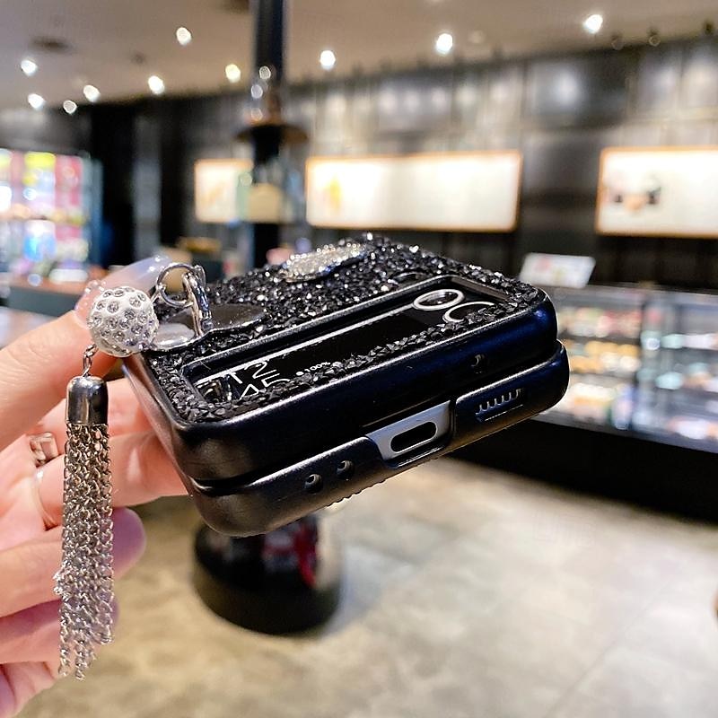 teléfono Funda Para Samsung galaxia Z Flip 7 Z Flip 6 Z Flip 5 Z Flip 4 Z Flip 3 Funda Trasera Brillo ostentoso brillante Antigolpes TPU Brillante Metal 2025 - $9.99 –P9
