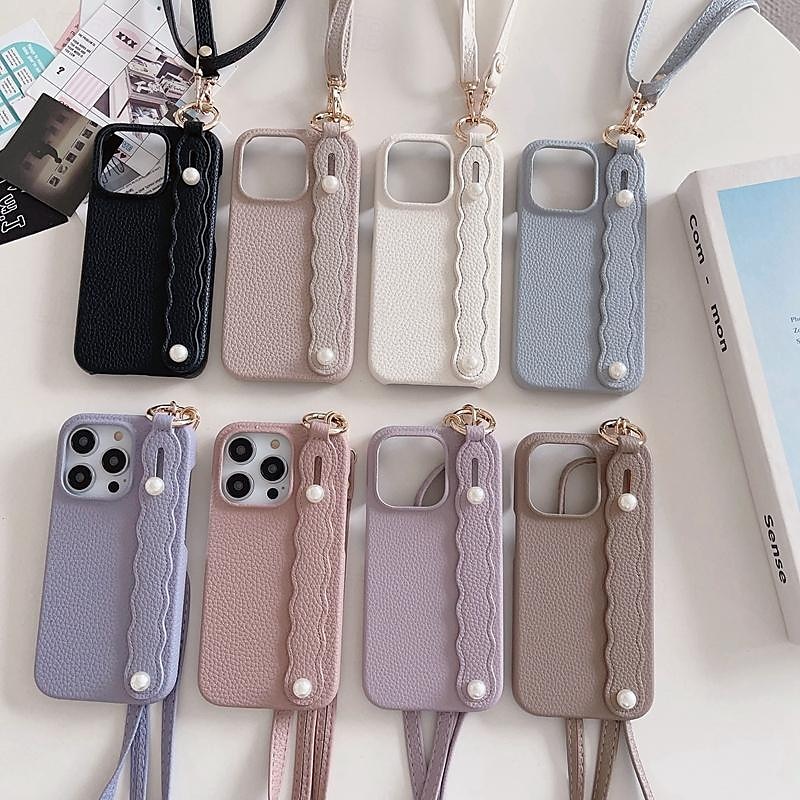 Phone Case For iPhone 16 iPhone 15 Pro Max Plus iPhone 14 13 12 11 Pro Max Plus Mini SE for Women Girl with Stand Holder with Lanyard with Wrist Strap Retro TPU PU Leather 2025 - $22.99 –P1