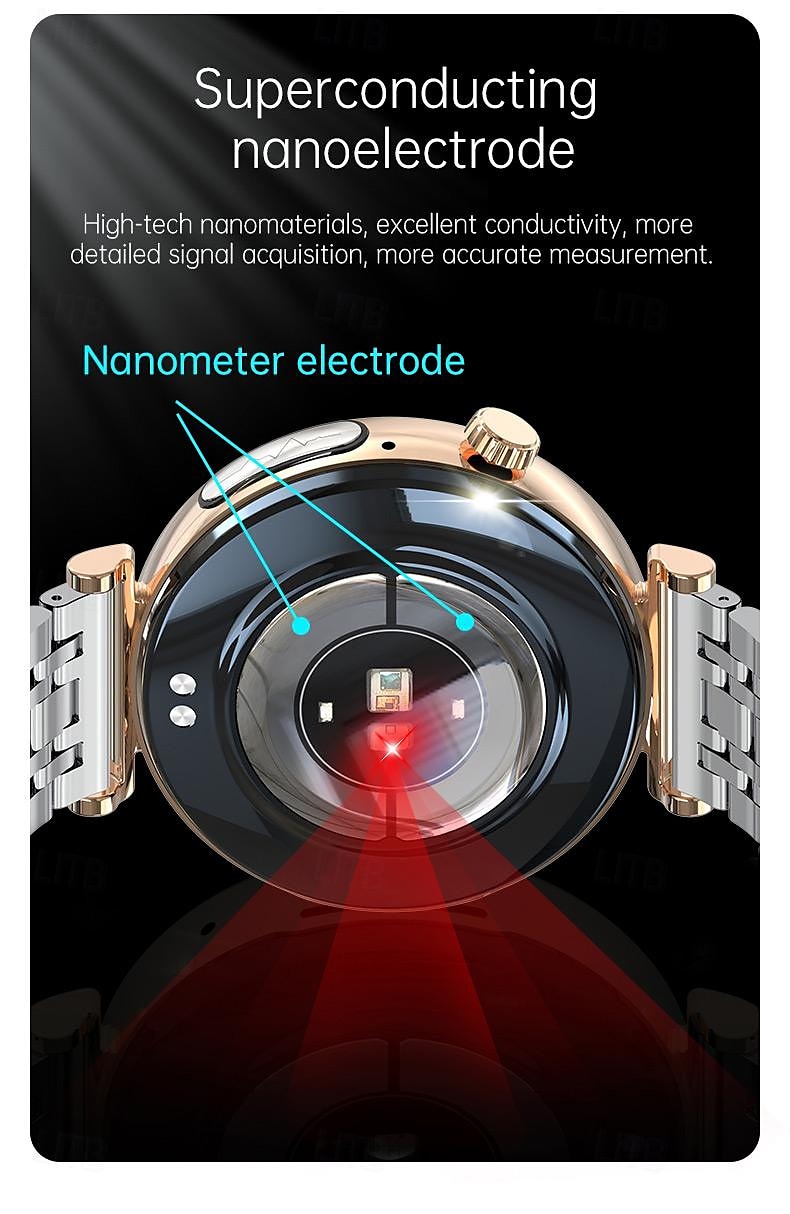 dames amoled smartwatch: 1,28” display met ecg, ppg & uitgebreide gezondheidsmonitoring 2025 - $75.99 –P3