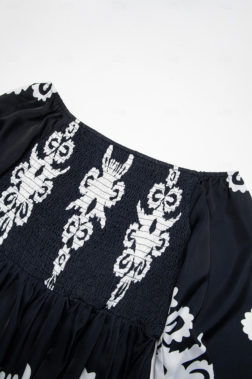 vestido midi com estampa geométrica ombro a ombro de 2026 por $30.49 –P9