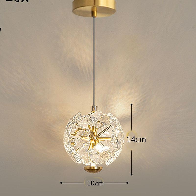 LED Pendant Light Hanging Lamp Simple Cafe Restaurant Bar Pendant Light E27 Light Source Metal Crystal Art Droplight Flashlight Ceiling Light 110-240V 2025 - $160.99 –P7