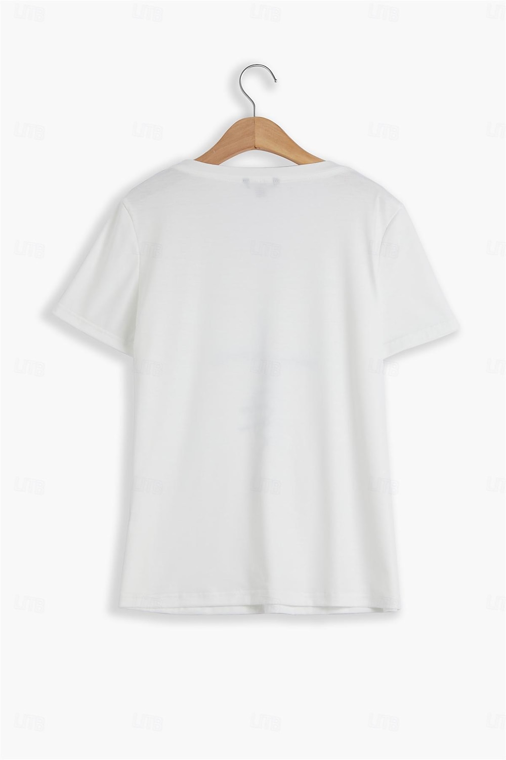 Mujer Camiseta Negro Blanco Gris Graphic Letra Estampado Manga Corta Diario Fin de semana Diario Básico Casual Escote en Pico Regular S 2025 - $19.99 –P4