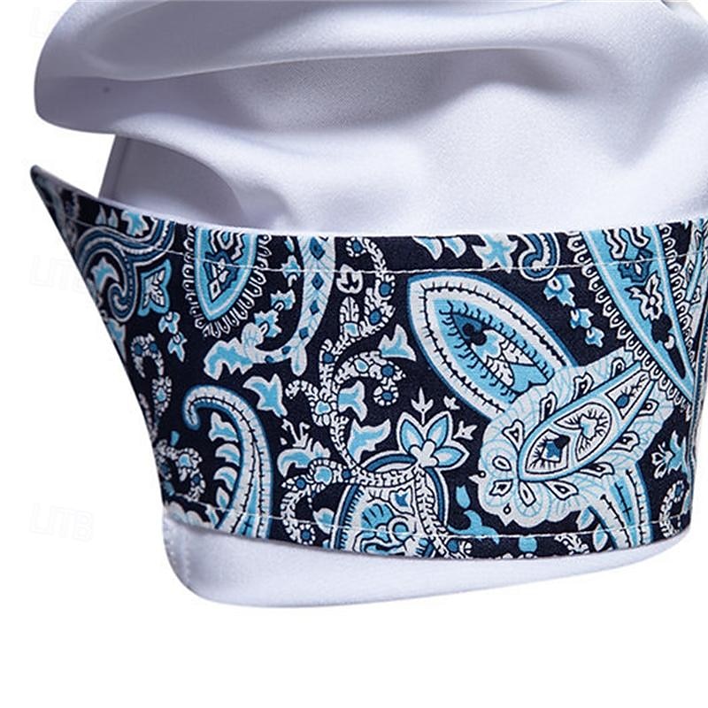 Homens Camisa Social camisa de verão Camisa casual camisa de praia camisa de colarinho camisa de botão Preto Branco Azul Marinha Manga Longa Estampado Cashemere Lapela Férias Havaiana Bolsos Roupa de 2026 por $40.99 –P3