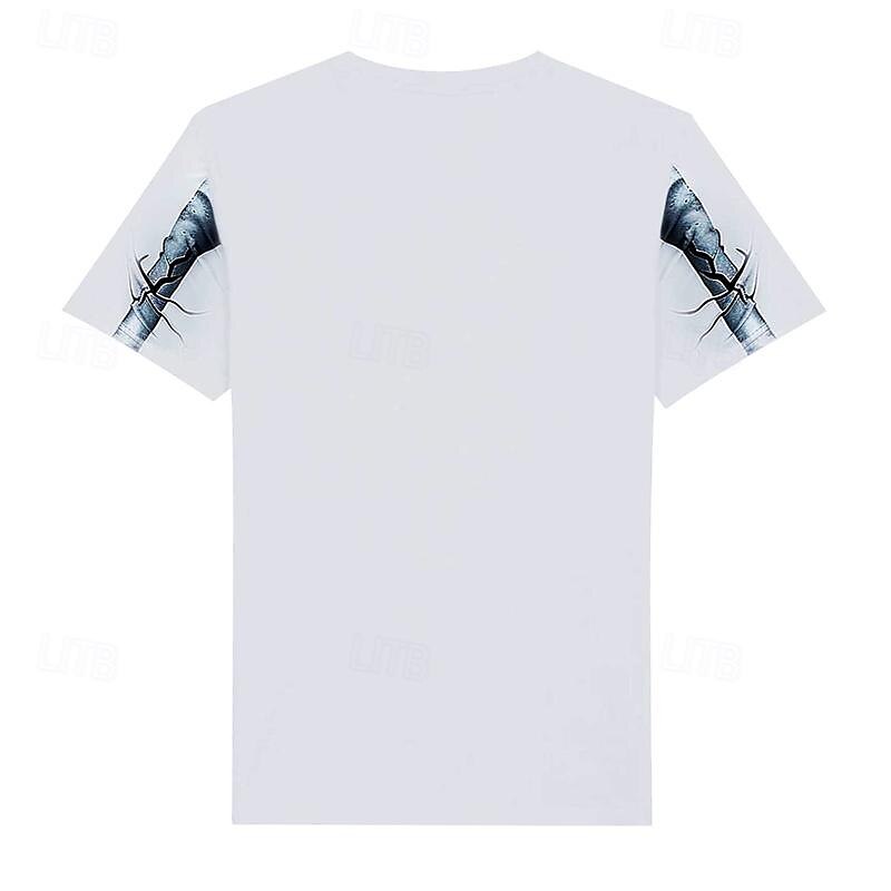 Homens Gráfico Esqueleto Camiseta Manga Curta Camiseta Impressão 3D Gola Redonda Camisa Designer Retro Vintage Subcultura Esportes Feriado Para Noite Branco Cinzento Claro Cinzento Escuro Primavera de 2025 por $17.99 –P10