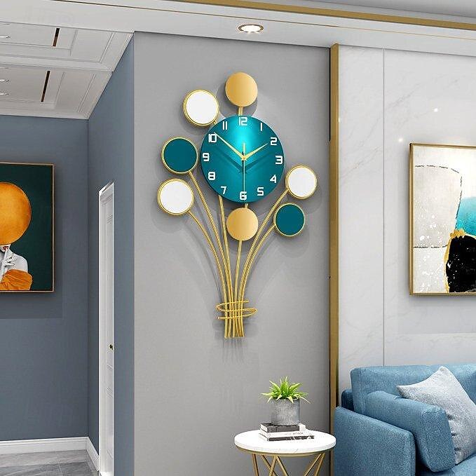 Relógios de parede luxuosos leves, relógios de parede criativos para sala de estar, decoração de casa, moda e arte simples, relógios de parede nórdicos 40 50 60 cm de 2025 por $116.99 –P4